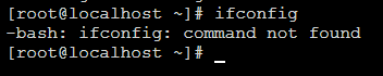 -bash: ifconfig: command not found